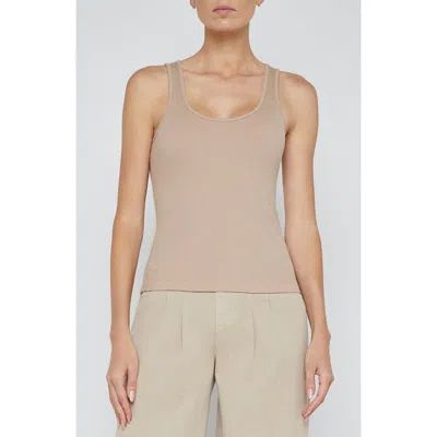 L'agence Adira Scoop Neck Rib Tank In Multi