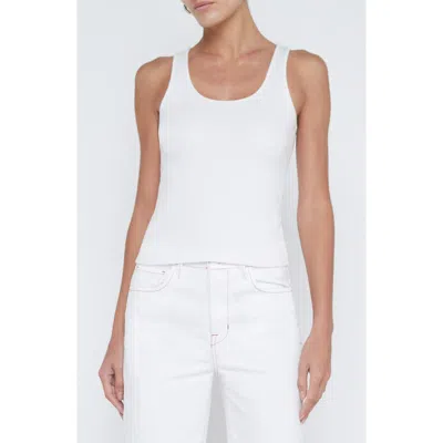 L'agence Adira Scoop Neck Rib Tank In White