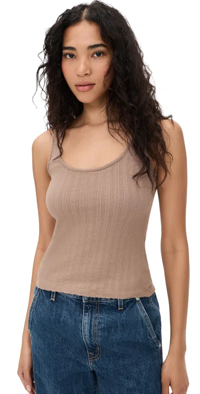 L'agence Adira Scoop Neck Tank Portabella In Brown