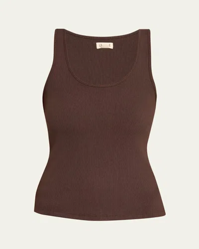 L'agence Adira Scoop-neck Tank Top In Brown
