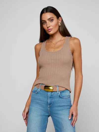 L'agence Adira Scoopneck Tank In Brown
