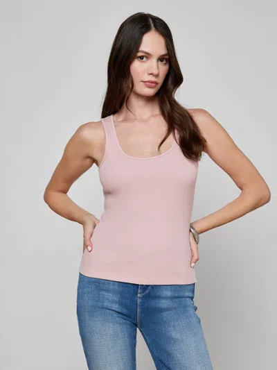 L'agence Adira Scoopneck Tank In Pink