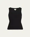 L'agence Adira Scoop-neck Tank Top In Black