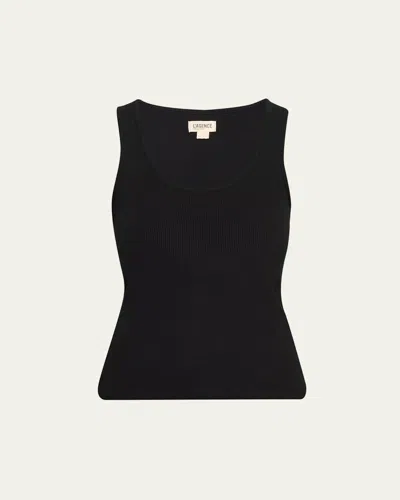 L'agence Adira Scoop-neck Tank Top In Black