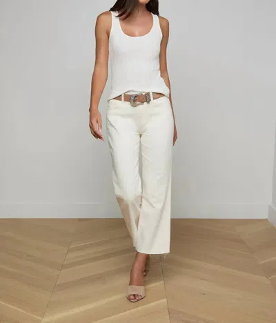 L'agence Adira Scoopneck Tank Top In Antique White In Gray