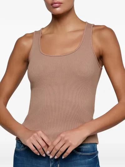 L'agence Adira Scoopneck Tank Top In Portabella In Brown