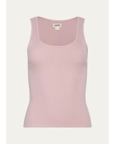 L'agence Adira Scoop-neck Tank Top In Pale Rose