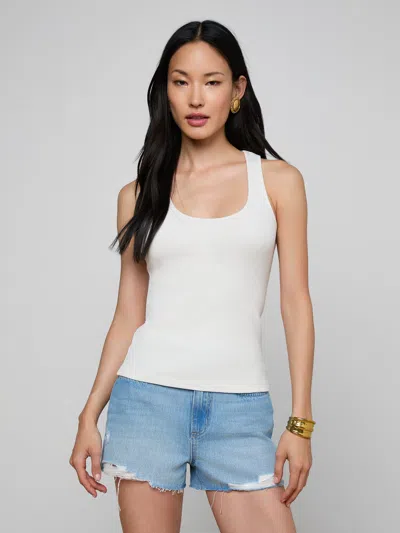 L'agence Adira Scoopneck Tank In White
