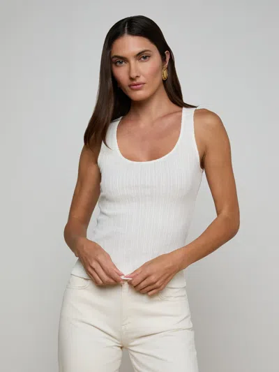 L'agence Adira Scoopneck Tank In White