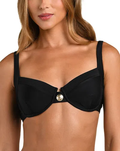 L'agence Adrienne Structured Bikini Top In Black