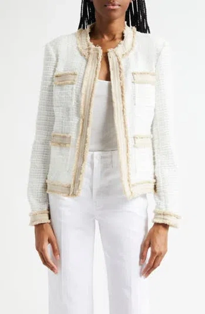 L'agence Agnes Tweed Jacket In Multi