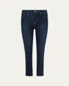 L'agence Aiden Low-rise Slim Cropped Jeans In Blue