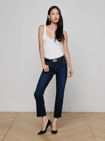 L'agence Aiden Low-rise Slim-leg Jean In Black