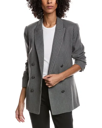 L'agence Aimee Relax Double Breasted Blazer In Gray