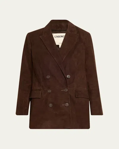 L'AGENCE AIMEE RELAXED DOUBLE-BREASTED BLAZER
