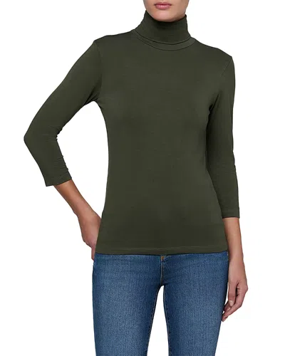 L'agence Aja Turtleneck Three Quarter Sleeve Top In Multi