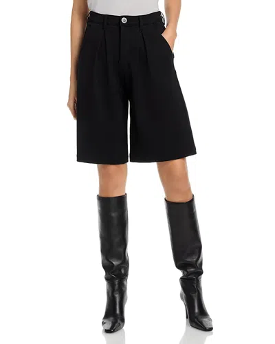 L'agence Akasha High Rise Pleated Bermuda Shorts In Multi
