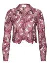 L'agence Akemi Floral-buttoned Shirt In Pink