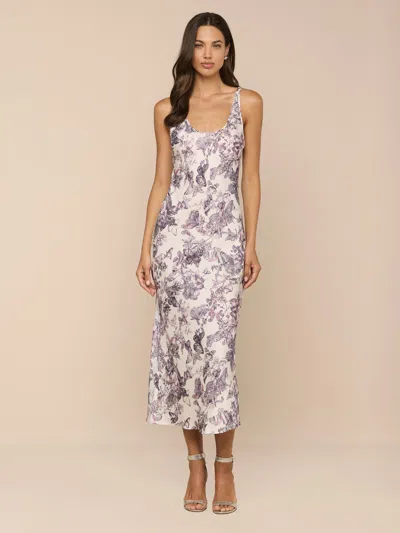 L'agence Akiya Satin Maxi Dress In Multi