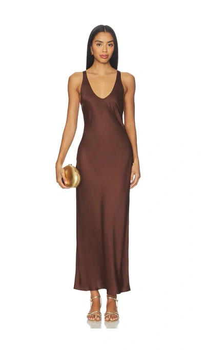 L'agence Akiya Tank Dress In Brown
