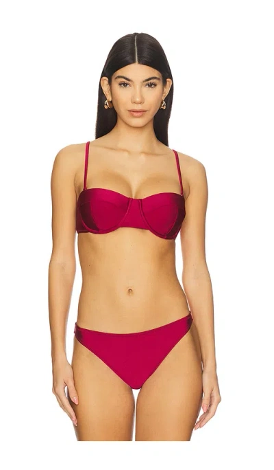 L'agence Alexandria Bikini Top In Red