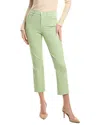 L'agence Alexia High-rise Crop Cigarette Jean In Green