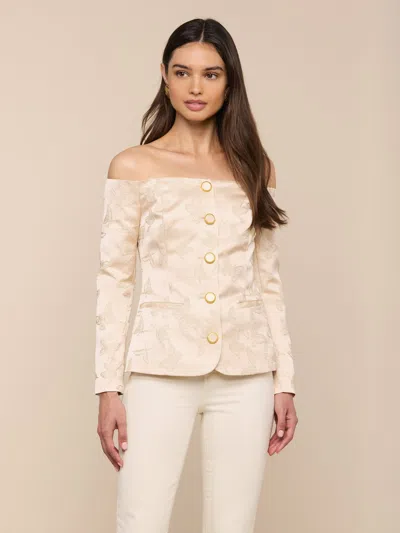 L'agence Alice Blazer Top In Animal Print