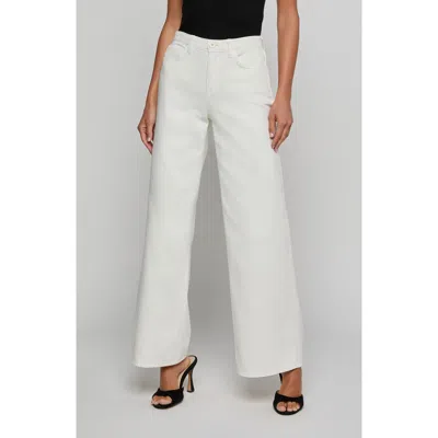 L'agence Alicent High Waist Wide Leg Jeans In White