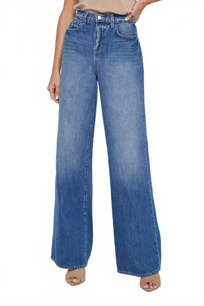 L'agence Alicent Wide Leg Jean In Brentwood In Blue