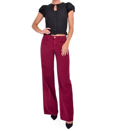 L'agence Alicent Wide Leg Jeans In Dark Port In Multi