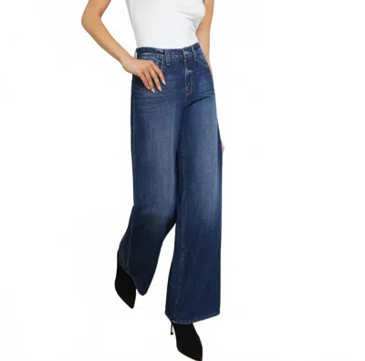 L'agence Alicent Wide Leg Jeans In Trenton In Blue