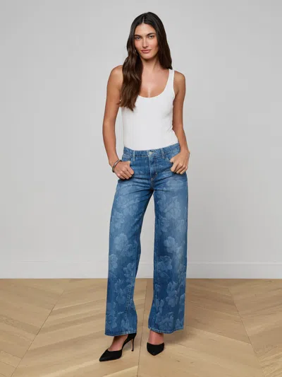 L'agence Alicent Wide-leg Jean In Blue