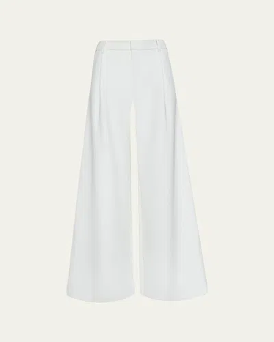 L'agence Allanah Wide-leg Trousers In White