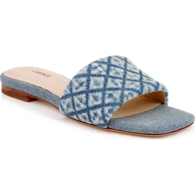 L'agence Aloise Slide Sandal In Light Blue Denim