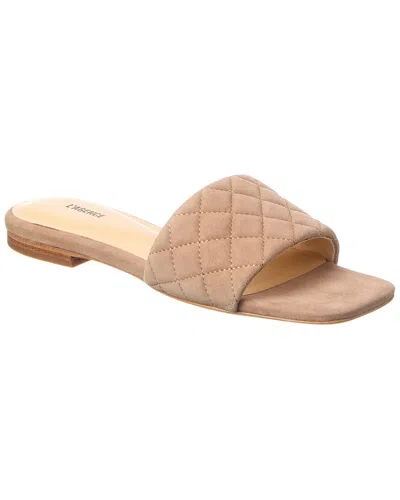 L'agence Aloise Suede Slide In Nude