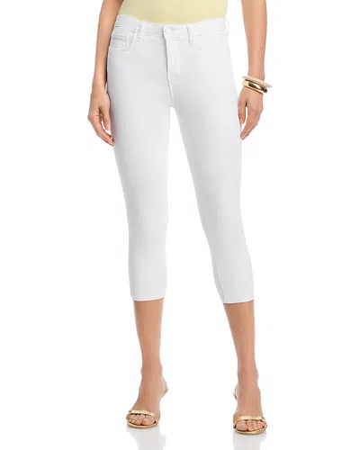 L'agence Amaris Skinny Pedal Pusher Pants In White