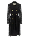 L'agence Amata Double-breasted Trench Coat In Burgundy