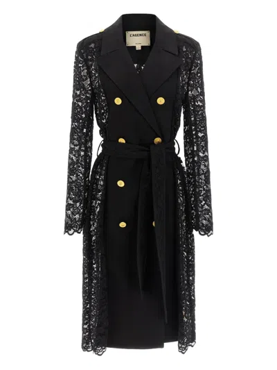 L'AGENCE AMATA DOUBLE-BREASTED TRENCH COAT