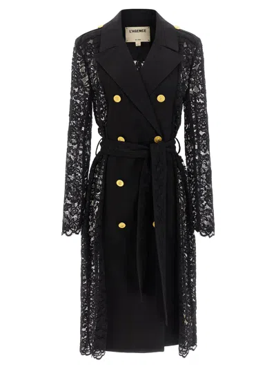L'agence Amata Trench Coat In Black