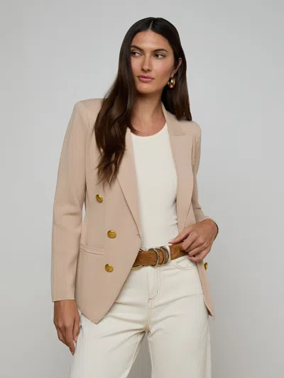 L'agence Amelia Knit Blazer In Neutral