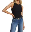 L'agence Amia Tank Top Bodysuit In Black In Black