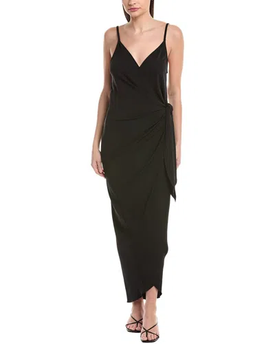 L'agence Amilia Cami Wrap Dress In Black