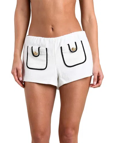L'agence Amiya Fine Line Cover Up Shorts In Multi
