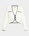 L'agence Anaya Knit Cardigan In White