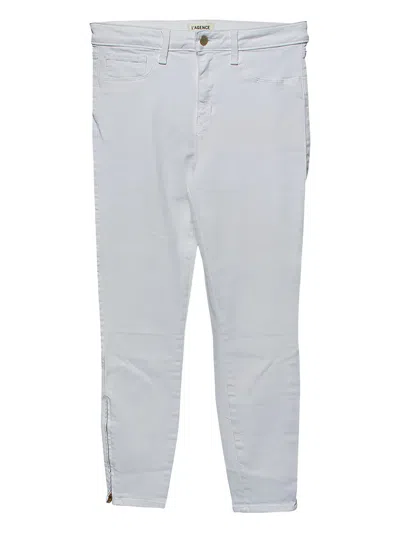 Pre-owned L'agence Andrea Zip-detail Jeans In White