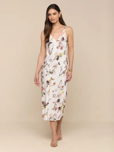 L'agence Anika Slip Dress In White