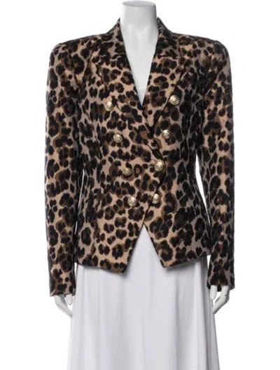 Pre-owned L'agence Animal Print Blazer W/ Tags In Brown