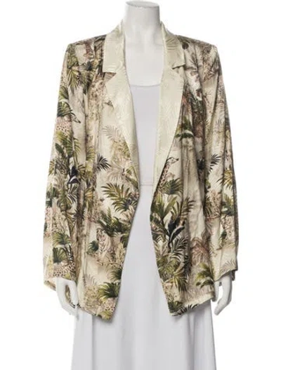 Pre-owned L'agence Animal Print Coat In Neutrals