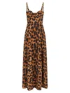 L'agence Sutton Leopard-print Maxi Dress In Brown