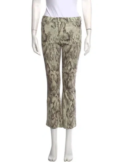 Pre-owned L'agence Animal Print Flared Pants In Neutrals